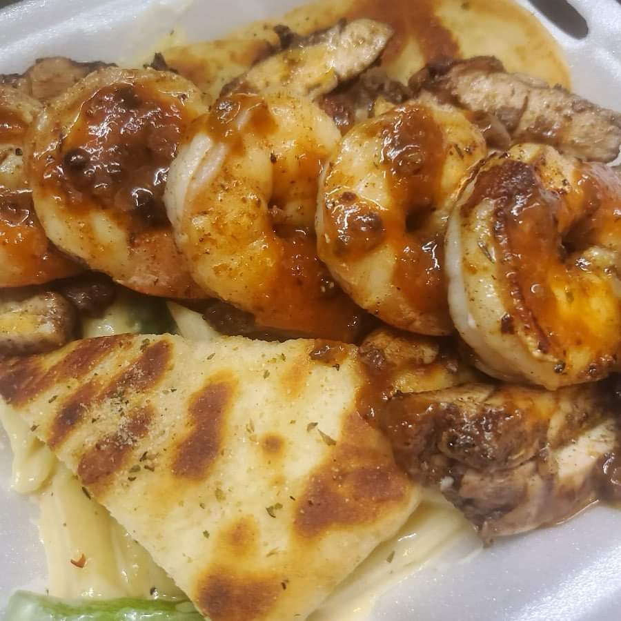 shrimp and queso - jerk unlimited st louis rasta pasta